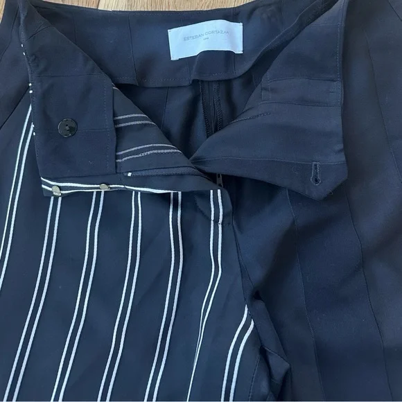 Esteban Cortazar Paris Wide-Leg Stripe Panel Pants – Size 38 (US 6) – EUC - Picture 10 of 11